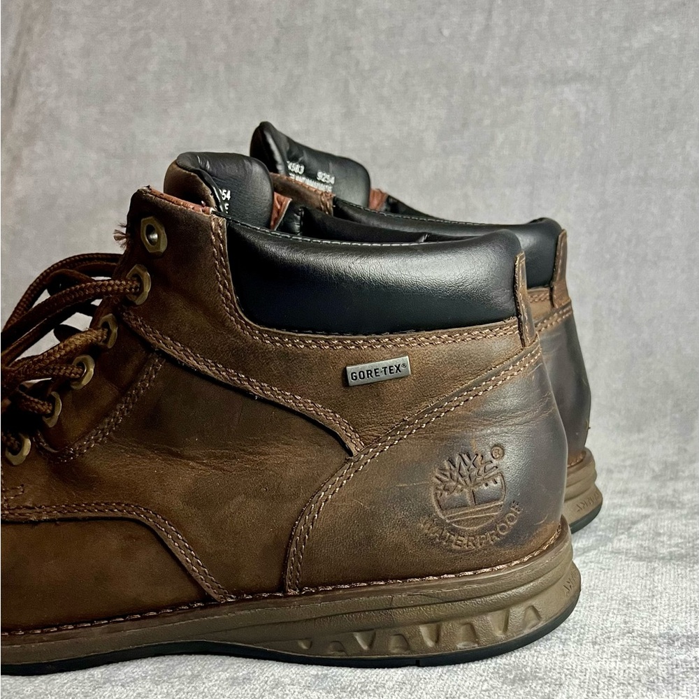 Men's Timberland‎ Waterproof Gore Tex Brown Leather Boots - Picture 9 of 11